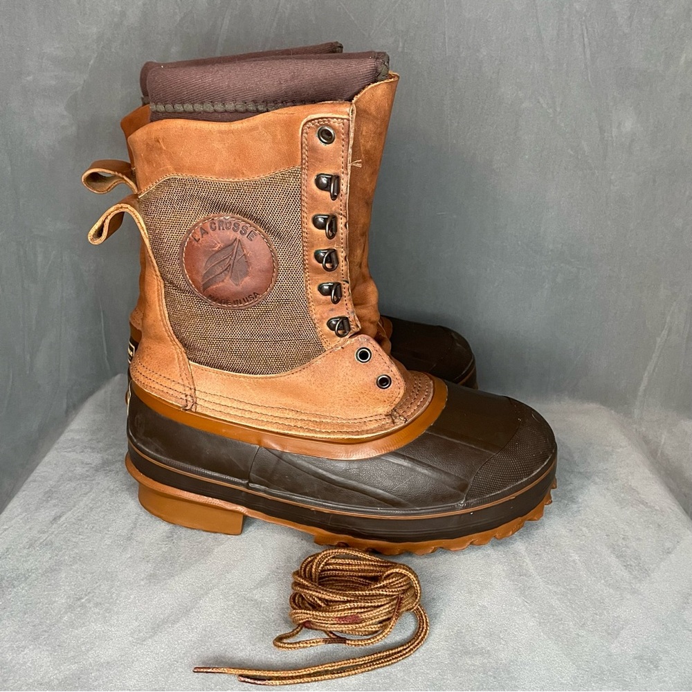 LaCrosse Ice King Fiberglass Shank Brown Leather Winter Work Snow Boots Men's 7
